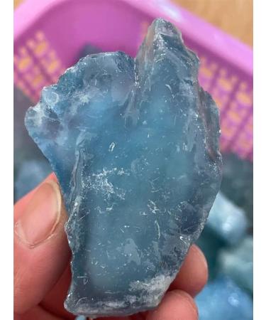 Natural Crystal Rough Home 20-120g Natural Aquamarine Quartz Beryl Gemstone Crystal Stones Original (Size : 120-140g)