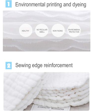 Happy Cherry Washable Cotton Diaper Inserts - 12 Reusable Baby Diapers (10 White + 2 Extra) | Eco-Friendly International Shipping - Buy Online on GoSupps.com