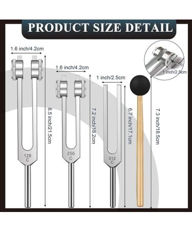 Ocnvlia Tuning Fork Set - 128 Hz 256 Hz 512 Hz | Healing & Sound Therapy for Body Mind & Soul - Buy Online on GoSupps.com