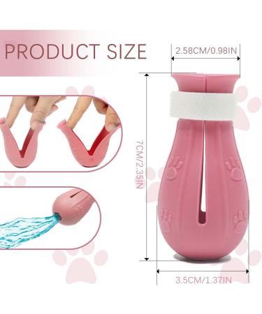 AAED Anti-Scratch Cat Boots - 4 Adjustable Pink Paw Covers for Pet Care Swimming & Grooming - Buy Online on GoSupps.com