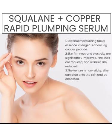 Buy Squalane + Copper Peptide Rapid Plumping Serum | Hydrating & Firming Face Serum (1.69 Fl Oz / 50 ML) - International Shipping Available - Buy Online on GoSupps.com