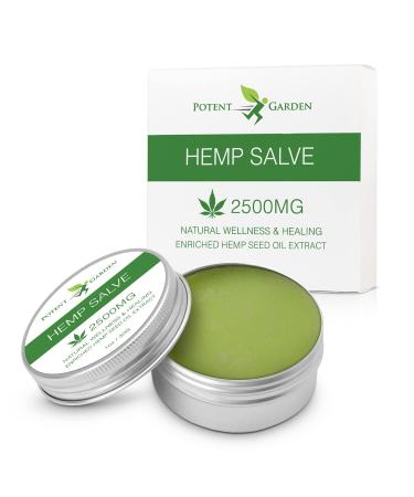 Potent Garden Hemp Oil Salve - Topical All-Natural Ointment Infused with Natural Hemp Seed Oil Extract Emu Oil Aloe Vera Essential Oil and more! Soothing Non-Greasy Skin Balm for Men & Women