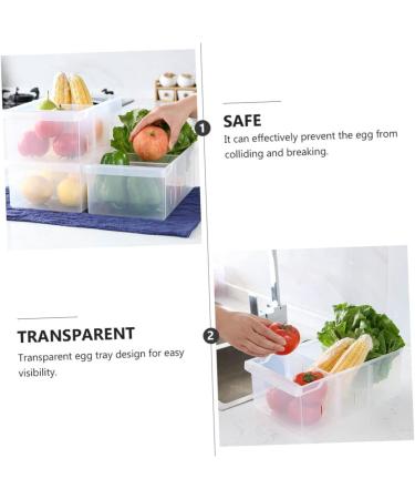OSALADI Food Containers 2pcs Food Storage Box Small Refrigerator for Room Fridge Plastic Containers Egg Tray Shelf re-usable - Buy Online on GoSupps.com