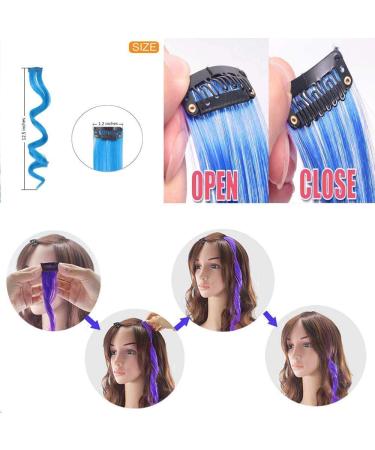 MSDADA Hair Chalk Comb - Temporary Washable Hair Color for Girls Kids with Extensions Clips - Ideal Christmas Birthday Easter Halloween Gift for Girls 6-12 - Buy Online on GoSupps.com