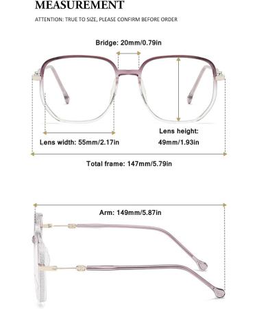 Vevesmundo Blue Light Filter Reading Glasses for Men & Women - Stylish Square Large Nerd Glasses +0.0 to +4.0 | Anti Blue Light Visual Aid - Buy Online on GoSupps.com
