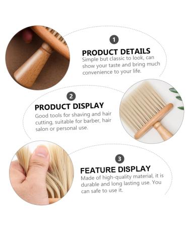 Minkissy 2-Piece Vintage Dusting Brush Set for Men - Soft Cleaning Tool for Mustache Beard & Haircut - Wooden Handle 10.6x4.7cm - Ideal for Home Grooming - Buy Online on GoSupps.com