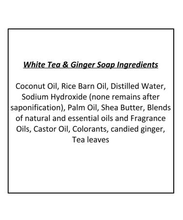 White Tea and Ginger Soap (4oz) - Handmade Bar with Essential Oils | Organic & All-Natural Falls River Soap Co - Buy Online on GoSupps.com