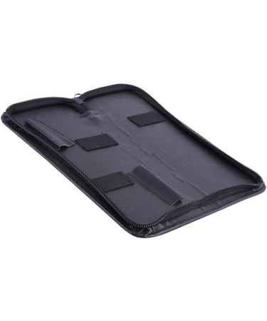 PU Leather Zipper Hairdressing Scissors Pouch Box Lightweight Black Tool Bag for Beginners Hairdressers and Barbers - Buy Online on GoSupps.com