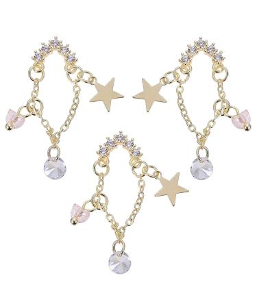 KALLORY 9pcs Art Zircon Tips Stickers - Manicure Accessories Set for Elegant Nail Decoration - Metal Decors, Rhinestone Charms - 3.2X1.1X0.5CMx3pcs - As Shown - Buy Online on GoSupps.com