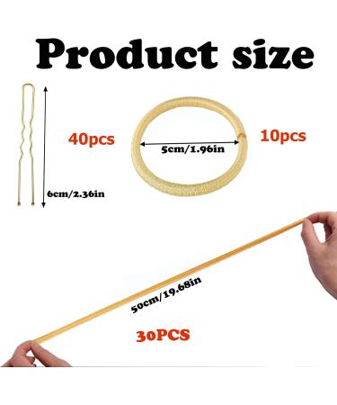 Blonde Hair Nets Bundle: 30pcs + Hair Pins & Bands - Ideal for Ballet Dancers and Nurses - Buy Online on GoSupps.com