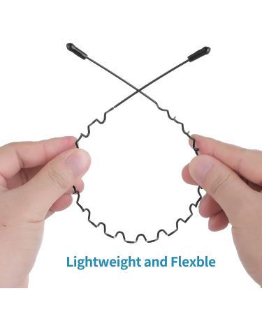 WLLHYF Metal Headbands 2 Pcs Fashion Non-Slip Elastic Men Women Hairbands for Outdoor Sports - Buy Online on GoSupps.com