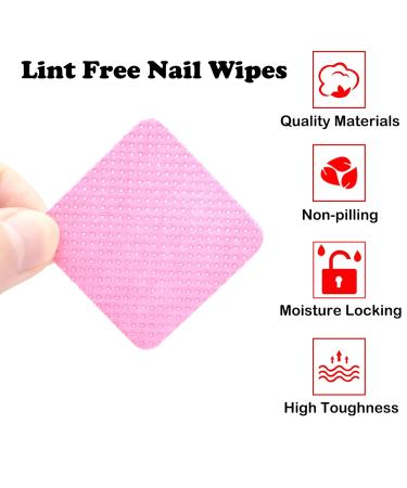 Lint Free Nail Wipes 600PCS | Non-Woven Nail Polish Remover & Lash Extension Glue Wipes | Salon Supplies with Nail File & Cuticle Pushers - Shop Internationally - Buy Online on GoSupps.com