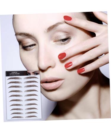 PLAFOPE 6D Hair- Eyebrows Stickers 4pcs Eyebrow Stickers 6d Hair-like Eyebrow Transfer Stickers Eyebrow Trimming 4 Stickers - Buy Online on GoSupps.com