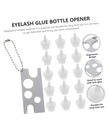 Beatifufu 1 Set Grafting Eyelash Tool Lash Adhesive Remover Lash Glue Rings Glue Bottle Plug Opener Eyelash Glue Tips Essential Oil Opener Glass Roller Bottle Opener Key Metal Rubber Ring - Buy Online on GoSupps.com