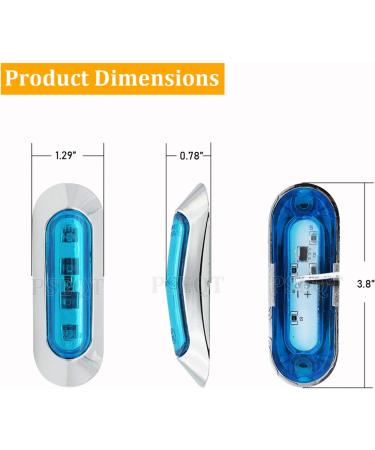 PSEQT 3.8'' Waterproof Boat Marine LED Lights - Blue 6Pcs | Interior Deck Light for Pontoon, Fishing Boat, Kayak, Sailboat | 12V 24V - Buy Online on GoSupps.com