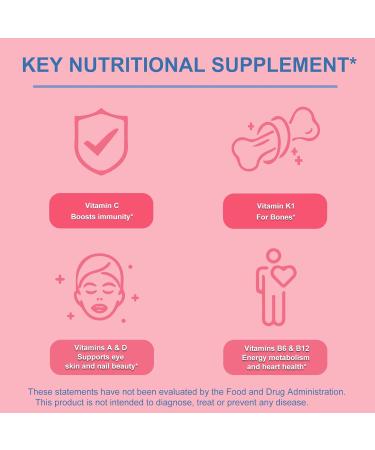 Women's Multivitamin Gummies with Collagen & Essential Vitamins - 60 Count Pack - Immune & Overall Health Support - Buy Online on GoSupps.com