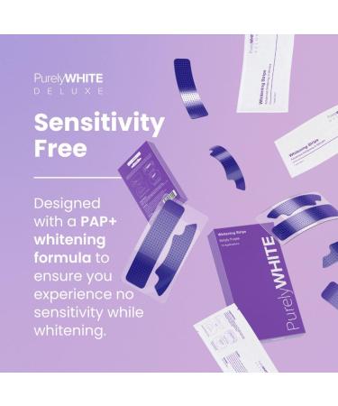 PurelyWHITE | Purple Whitening Strips | Teeth Whitener Peroxide-Free Enamel Safe Deep Stains Removal - Flouride-Free Teeth Whitening (28 Strips) - Buy Online on GoSupps.com