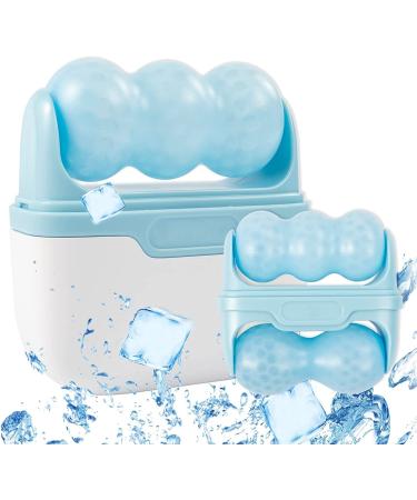 Ice Roller for Face and Eyes - Facial Skin Care Tool Duel-head Face Massager for Relief Eye Puffiness Migraine Pain Minor Injury Facial Skin Care Tools for Women (blue)