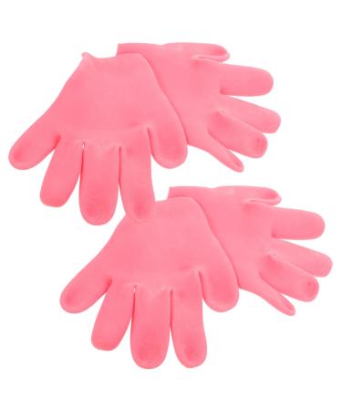 Beavorty 2 Pairs Moisturizing Gloves Lotion Mittens Gloves for Dry Hand Dry Hand Gloves Hand Gloves Moisturizing Overnight Silicone Gloves Pink Heel Miss Moisturizing Socks