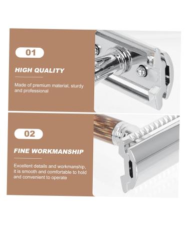 Ipetboom Manual Mustache Clipper Set - Safe Shaver & Hair Trimmer for Men | Bamboo Handle Zinc Alloy Blades - International Shipping Available - Buy Online on GoSupps.com