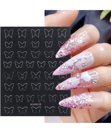 Airbrush Nail Stencils - French Star Heart Bear Butterflies Decals | DIY Nail Designs Stickers - Buy Online on GoSupps.com