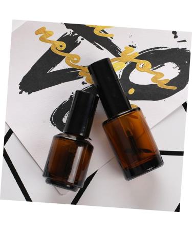  HONMEET 15ml Glass Vacuum Polish Bottles Cylindrical Bottles Brush Included Screw Cap Waterproof - Buy Online on GoSupps.com