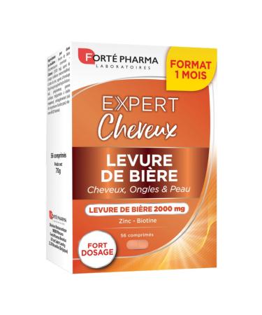 Forté Pharma - Brewer's Yeast Expert | Brewer's Yeast 2000 mg - Zinc - Biotin Hair | Hair Beauty, Skin & Nails Food Supplement | 56 tablets = 1 month