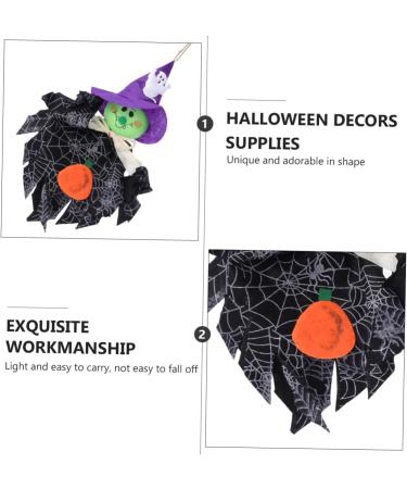 HOMSFOU 1 Pc halloween puppet ornaments halloween home decor halloween decorations light house decorations for home ghost decor halloween pumpkin decorations scarecrow ornaments household Black 34x33x3cm - Buy Online on GoSupps.com