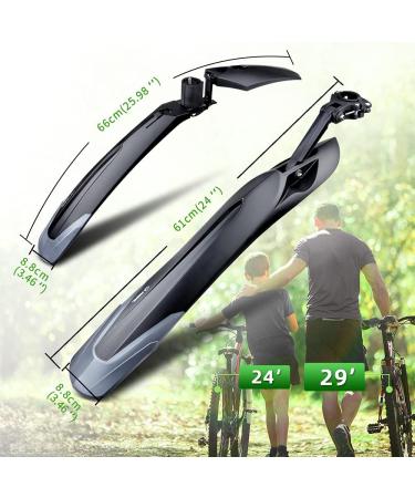RBRL Bike Mudguard Bicycle Fender - Adjustable Quick Release E-Bike & Mountain Bike Fender - Fits 26 27.5 29 - Lightweight Design - Front Fork Mount - 7.2 oz - Buy Online on GoSupps.com
