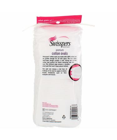Swisspers Cotton Ovals 50-Count (3-pack) - Soft Facial Cleansing Pads - Buy Online on GoSupps.com