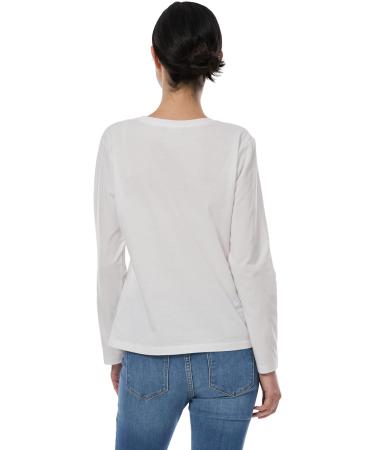 Women's 100% Soft Cotton Crew Neck Long Sleeve T-Shirt (2-Pack) - Black/White, XX-Large - Buy Online on GoSupps.com