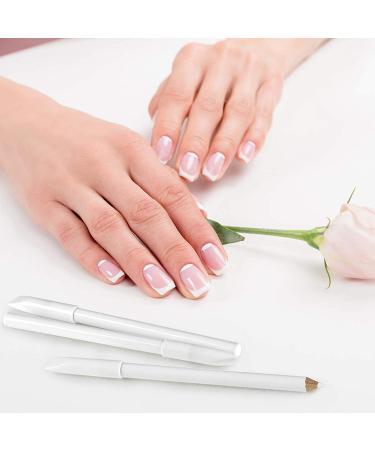 PAGOW 5-Piece White Nail Whitening Pencils Set with Cuticle Pusher - DIY French Manicure Supplies & Nail Art Decoration Tool - Buy Online on GoSupps.com