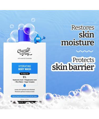 Hydrating Body Wash with 5% Hyaluronic Acid | Reduces Dryness & Itchiness | 236ml | For Men & Women - Buy Online on GoSupps.com