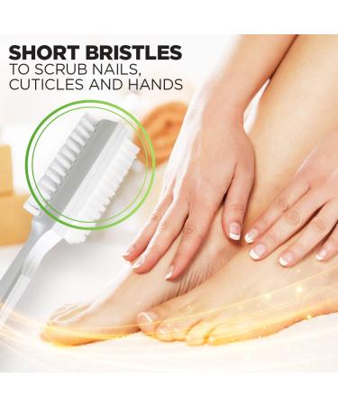 Fuller Brush Hand 'N Nail Brush - Break & Odor Resistant Cleaner for Fingernails, Toenails, Cuticles - Everyday Grooming Tool - 1 Pack White - Buy Online on GoSupps.com