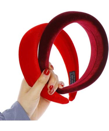Siwetg Padded Wide Headband for Women - Shiny Velvet in 11 Colors Including Black | Stylish Hair Accessories for Every Occasion - Buy Online on GoSupps.com
