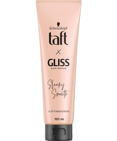 Taft x Gliss Sleeky Smooth Smoothing Cream (150 ml), styling cream for straight hair without a straightener, with extra protection against blow-drying and frizz