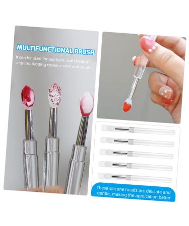 Buy 5pcs Silicone Lip Brush & Eyeshadow Applicator - Perfect for Lipstick & Makeup Application | Beauty Supply Online - Buy Online on GoSupps.com