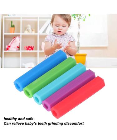 Alomejor Silicone Baby Teething Toys - 5PCS Safe & Colorful Teething Rings | Ideal Baby Gift for Healthy Teething Relief - Buy Online on GoSupps.com