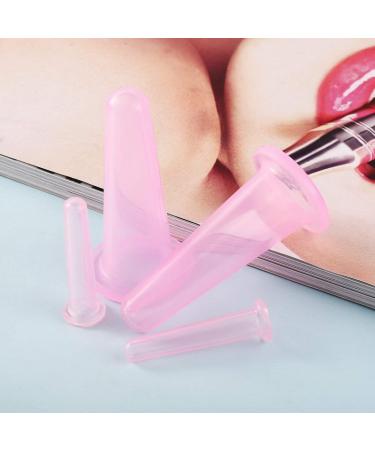 Silicone Cupping Massage Set - 2 Face Cups & 2 Mini Cups for Skin Care Neck and Back (Pink) - Enhance Your Massage Experience - Buy Online on GoSupps.com