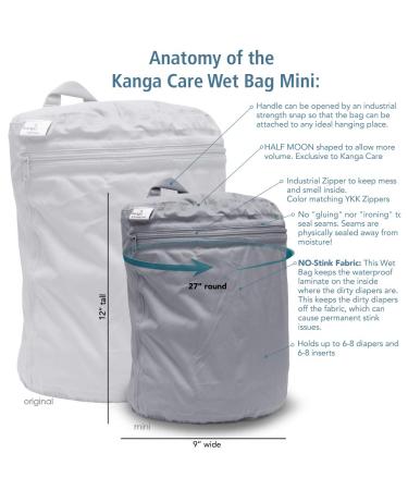 Kanga Care Mini Wet Bag | Seam Sealed Waterproof 3D Dimensional for Baby Cloth Diapers | Ideal for Travel, Beach, Pool, Gym, Swim | Clover - Buy Online on GoSupps.com