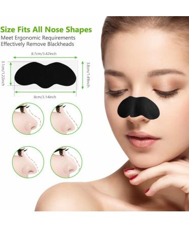 ACWOO Nose Strips 90Pcs - Deep Cleansing Blackhead Remover for Pores - Draws Out Dirt & Excess Oil - Unclogs Pores - Blackhead Removal Strips - Buy Online on GoSupps.com