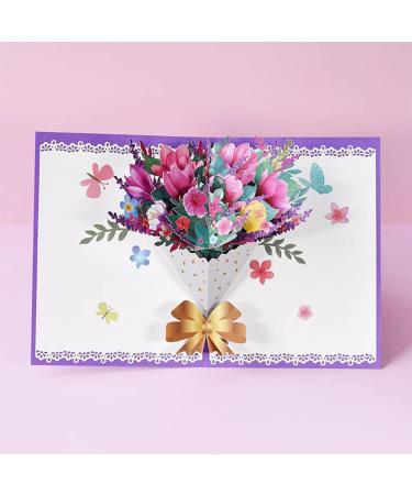 KieTeiiK 3D Pop-Up Magnolia Greeting Card For Birthday Teachers' Day Mother's Day Wedding Party Anniversary With Envelope Greeting Card With Envelope - Buy Online on GoSupps.com