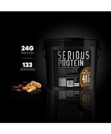 The Bulk Protein Company SERIOUS PROTEIN Whey Protein Powder 4kg Low Carb Supports Lean Muscle Growth Recovery Supplement 133 Servings Chocolate Peanut Butter - Buy Online on GoSupps.com