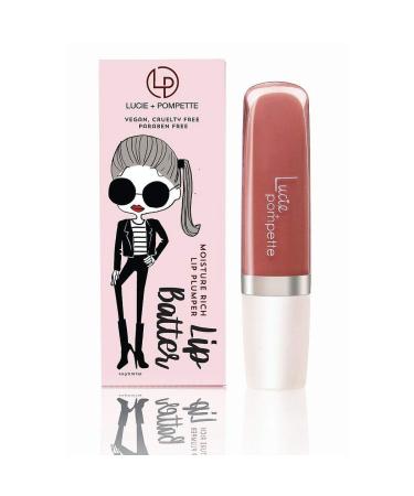 Beauty Lip Batter 3-in-1 Plumper-Gloss-Balm Sheer Subtle Shimmer in Mi Mi Sheer Honey Nude (.16 oz)