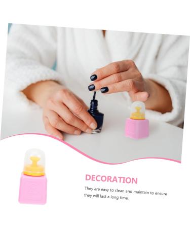 Healeved 1pc Squeeze Bottle Nail Pump Storage Bottle Refillable Nail Polish Bottle Nail Polish Press Bottle Manicure Bottle Nail Alcohol Shampoo Liquid Plastic Abs Water Pink 10x5.3cm Pink - Buy Online on GoSupps.com