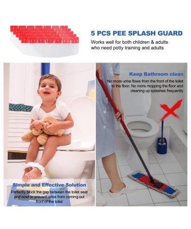 5 Pack Transparent Pee Guards for Kids and Adults - Potty Training Toilet Splash Guard with Upgraded Super Stickiness - Buy Online on GoSupps.com