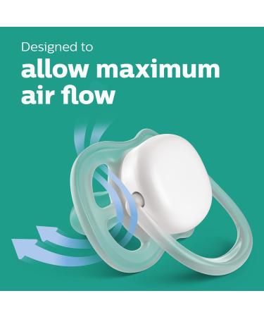 Philips AVENT Ultra Air Nighttime Pacifier Blue 6-18 Months 4-Pack SCF376/43 - Buy Online on GoSupps.com