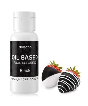 Oil Based Food Coloring for Chocolate - Nomeca 30 Milliliters Upgraded Black Oil Food Color for Baking Cake Decorating, Edible Food Dye for Candy Melts Cookies Easter Egg Icing Fondant Meringues 1-black