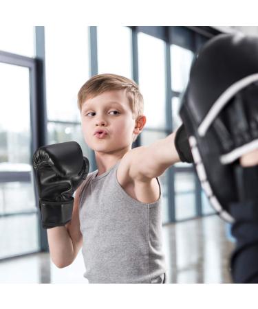 Kids Boxing Gloves  Sparring Gloves for Kids 3-15  Youth Training Gloves with Junior Punch PU Leather  Kids Boxing Gloves for Punching Bag  Kickboxing  Muay Thai  MMA black - Buy Online on GoSupps.com