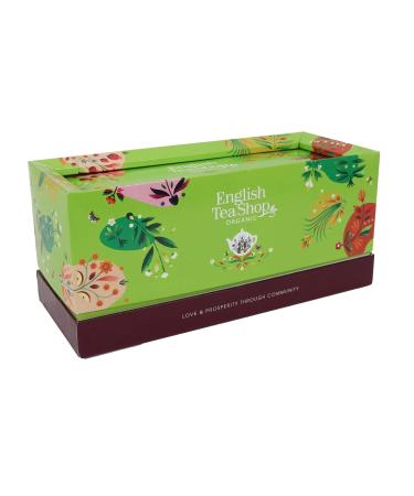 English Tea Shop English Tea Shop | Organic Tea & Infusion Gift Set | 40 Tea Filters and Infusions with Spiced Flavors | Assorted Teas and Infusions in 5 Flavors (68g) | Organic Teas & Herbal Teas